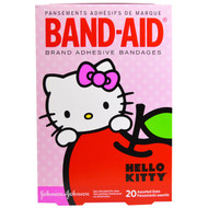 3 PACK of Band-Aid Adhesive Bandages Hello Kitty Assorted Sizes -- 20 Bandages