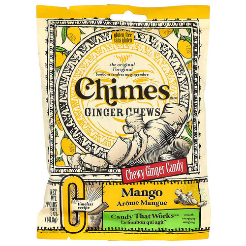 <img alt="Chimes, Ginger Chews, Mango, 5 oz (141.8 g)" title="Chimes, Ginger Chews, Mango, 5 oz (141.8 g),051299111519"
