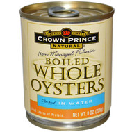 3 PACK of Crown Prince Natural, Whole Oysters, Packed In Water, 8 oz (226 g)