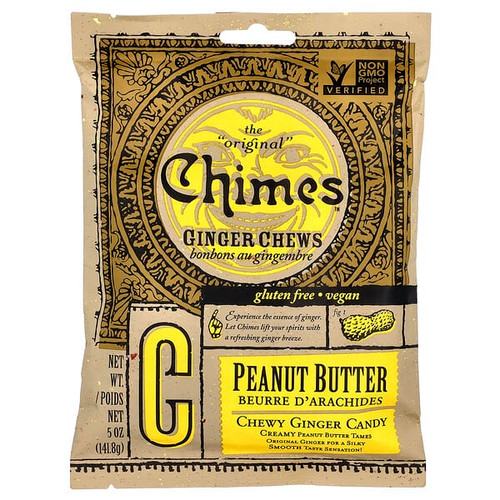 <img alt="Chimes, Ginger Chews, Peanut Butter, 5 oz (141.8 g)" title="Chimes, Ginger Chews, Peanut Butter, 5 oz (141.8 g),051299111335"
