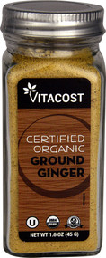 3 PACK of Vitaco Certified Organic Ground Ginger -- 1.6 oz