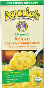 3 PACK of Annies Homegrown Organic Vegan Shells & Creamy Sauce Pasta Dinner -- 6 oz