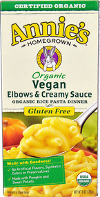 3 PACK of Annies Homegrown Organic Vegan Elbow Rice Pasta & Sauce Cheddar -- 6 oz