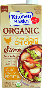 3 PACK of Kitchen Basics Organic Free Range Chicken Stock Gluten Free -- 32 fl oz