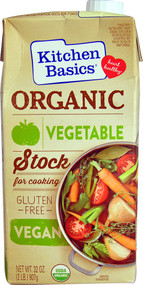 3 PACK of Kitchen Basics Organic Vegetable Stock Gluten Free -- 32 fl oz
