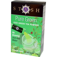 Stash Tea, Iced Green Tea Powder, Pure Green, 10 Powder Sticks, 0.7 oz (20 g)