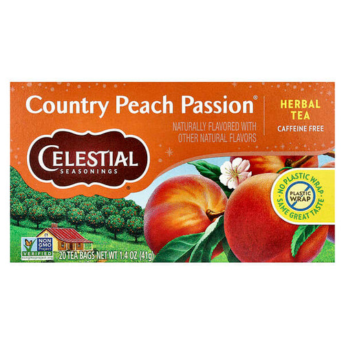 <img alt="Celestial Seasonings, Herbal Tea, Country Peach Passion, Caffeine Free, 20 Tea Bags, 1.4 oz (41 g)" title="Celestial Seasonings, Herbal Tea, Country Peach Passion, Caffeine Free, 20 Tea Bags, 1.4 oz (41 g),070734053245"