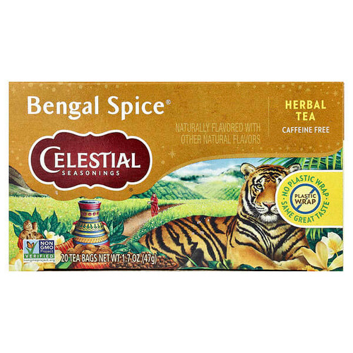 <img alt="Celestial Seasonings, Herbal Tea, Bengal Spice, Caffeine Free, 20 Tea Bags, 1.7 oz (47 g)" title="Celestial Seasonings, Herbal Tea, Bengal Spice, Caffeine Free, 20 Tea Bags, 1.7 oz (47 g),070734053283"
