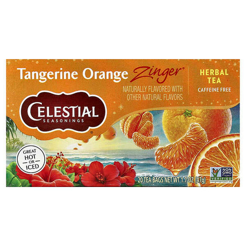 <img alt="Celestial Seasonings, Herbal Tea, Tangerine Orange Zinger, Caffeine Free, 20 Tea Bags, 1.7 oz (47 g)" title="Celestial Seasonings, Herbal Tea, Tangerine Orange Zinger, Caffeine Free, 20 Tea Bags, 1.7 oz (47 g),070734053184"