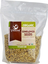 3 PACK of Vitaco Organic Unsalted, Raw and Hulled Organic Sunflower Seeds -- 354 g - 12.5 oz