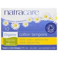 Natracare Organic Cotton Tampons Regular without Applicator -- 10 Tampons