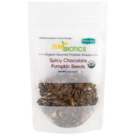 Sunbiotics, Organic Gourmet Probiotic Snacks, Pumpkin Seeds, Spicy Chocolate, 1.5 oz (42.5 g)