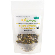 Sunbiotics, Organic Gourmet Probiotic Snacks, Pumpkin Seeds, Banana Cinnamon, 1.5 oz (42.5 g)