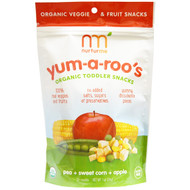 NurturMe, Organic Toddler Snacks, Yum-A-Roos, Pea + Sweet Corn + Apple, 1 oz (28 g)