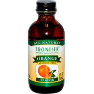3 PACK of Frontier Natural Products, Orange Flavor, Alcohol-Free, 2 fl oz (59 ml)