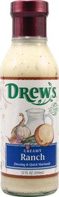 3 PACK of Drews All Natural Organic Dressing & Quick Marinade Creamy Ranch -- 12 fl oz