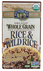 3 PACK of Lundberg Organic Whole Grain Rice & Seasoning Mix Wild Porcini Mushroom -- 6 oz
