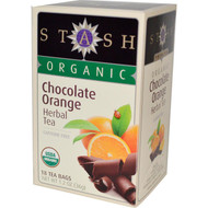 Stash Tea, Organic, Herbal Tea, Chocolate Orange, Caffeine Free, 18 Tea Bags, 1.2 oz (36 g)