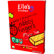 Ellas Kitchen, Nibbly Fingers, Apples + Strawberries, 5 Bars, 4.4 oz (125 g)