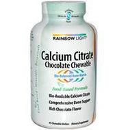 Rainbow Light, Calcium Citrate, Chocolate Chewable, 45 Chewable Wafers