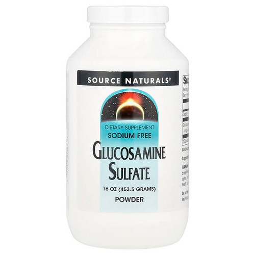 <img alt="Source Naturals, Glucosamine Sulfate Powder, Sodium Free, 16 oz (453.5 g)" title="Source Naturals, Glucosamine Sulfate Powder, Sodium Free, 16 oz (453.5 g),021078013655"