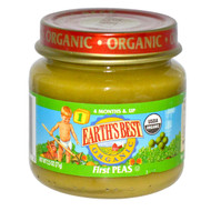 Earths Best Organic Baby Food Stage 1 First Peas - 2.5 oz