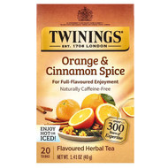 <img alt="Twinings, Flavored Herbal Tea, Orange & Cinnamon Spice, Caffeine Free, 20 Tea Bags, 1.41 oz (40 g)" title="Twinings, Flavored Herbal Tea, Orange & Cinnamon Spice, Caffeine Free, 20 Tea Bags, 1.41 oz (40 g),070177179502"