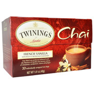 3 PACK of Twinings Chai Tea French Vanilla -- 20 Tea Bags
