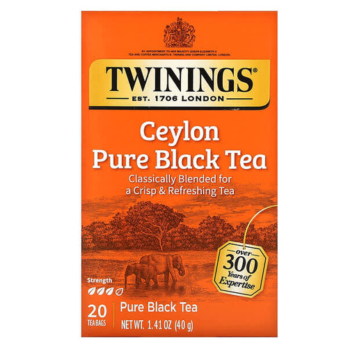 <img alt="Twinings, Pure Black Tea, Ceylon , 20 Tea Bags, 1.41 oz (40 g)" title="Twinings, Pure Black Tea, Ceylon , 20 Tea Bags, 1.41 oz (40 g),070177154165"