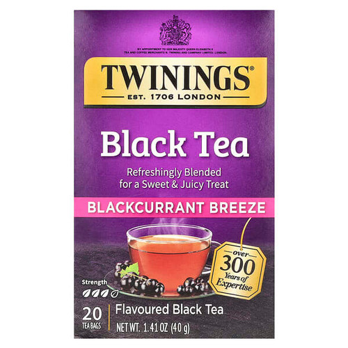 <img alt="Twinings, Flavored Black Tea, Blackcurrant Breeze, 20 Tea Bags, 1.41 oz (40 g)" title="Twinings, Flavored Black Tea, Blackcurrant Breeze, 20 Tea Bags, 1.41 oz (40 g),070177052607"