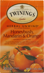 3 PACK of Twinings, Herbal Tea, Honeybush, Mandarin & Orange, Caffeine Free, 20 Individual Tea Bags, 1.41 oz (40 g)