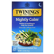 <img alt="Twinings, Flavored Herbal Tea, Nightly Calm, Caffeine Free, 20 Tea Bags, 1.02 oz (29 g)" title="Twinings, Flavored Herbal Tea, Nightly Calm, Caffeine Free, 20 Tea Bags, 1.02 oz (29 g),070177183462"