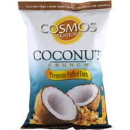 3 PACK of Cosmos Creations Premium Puffed Corn Coconut Crunch -- 6.5 oz