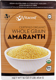 3 PACK of Vitaco Certified Organic Whole Grain Amaranth -- 16 oz