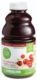 3 PACK of Simple Truth 100% Cranberry Juice -- 32 fl oz