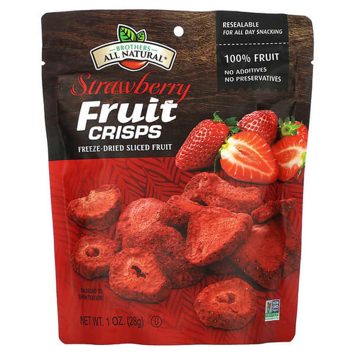 <img alt="Brothers-All-Natural, Fruit Crisps, Strawberry, 1 oz (28 g)" title="Brothers-All-Natural, Fruit Crisps, Strawberry, 1 oz (28 g),811387017099"