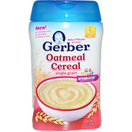 3 PACK of Gerber, Oatmeal Cereal, Single Grain, 8 oz (227 g)