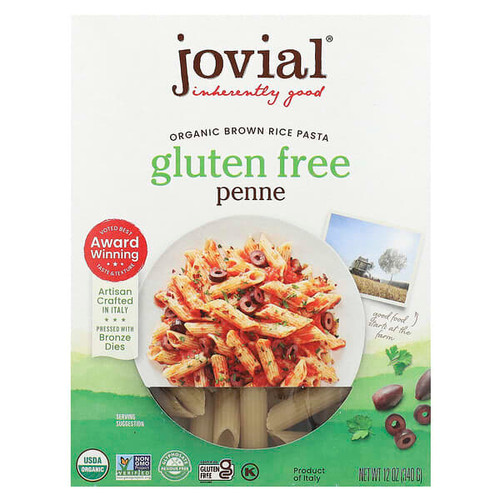 <img alt="Jovial, Organic Brown Rice Pasta, Penne, 12 oz (340 g)" title="Jovial, Organic Brown Rice Pasta, Penne, 12 oz (340 g),815421011227"