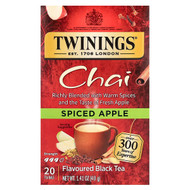 <img alt="Twinings, Flavored Black Tea, Chai, Spiced Apple, 20 Tea Bags, 1.41 oz (40 g)" title="Twinings, Flavored Black Tea, Chai, Spiced Apple, 20 Tea Bags, 1.41 oz (40 g),070177161248"