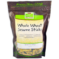 3 PACK of Now Foods, Real Food, Whole Wheat Sesame Sticks, 9 oz (255 g)