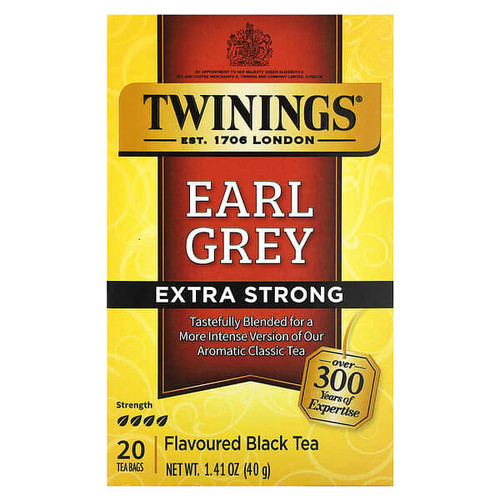 <img alt="Twinings, Black Tea, Earl Grey, Extra Strong, 20 Tea Bags, 1.41 oz (40 g)" title="Twinings, Black Tea, Earl Grey, Extra Strong, 20 Tea Bags, 1.41 oz (40 g),070177174378"