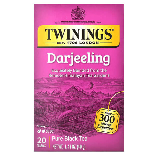 <img alt="Twinings, Pure Black Tea, Darjeeling, 20 Tea Bags, 1.41 oz (40 g)" title="Twinings, Pure Black Tea, Darjeeling, 20 Tea Bags, 1.41 oz (40 g),070177154127"