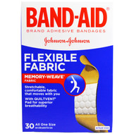 3 PACK of Band Aid, Adhesive Bandages, Flexible Fabric, 30 Bandages