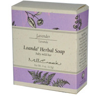 Loanda Hand Crafted Natural Soaps, Baby Mild Bar, Lavender, 4 oz (113 g) (5 PACK)