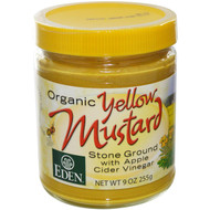 3 PACK of Eden Foods Organic Yellow Mustard Jar -- 9 oz