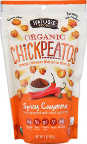 Watusee Foods Organic Gluten Free Chickpeatos Snack  Spicy Cayenne - 5 oz