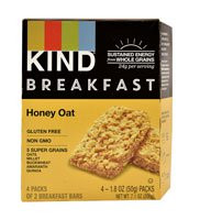 3 PACK of Kind Breakfast Bars Gluten Free Honey Oat -- 4 Packs of 2 Breakfast Bars