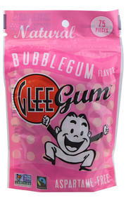 3 PACK of Glee Gum Natural Chewing Gum Bubble Gum -- 75 Pieces