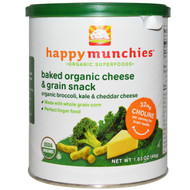Nurture Inc. (Happy Baby), Happymunchies, Baked Organic Cheese & Grain Snack, Organic Broccoli, Kale & Cheddar Cheese, 1.63 oz (46 g)