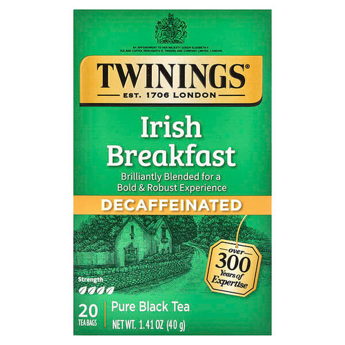 <img alt="Twinings, Pure Black Tea, Irish Breakfast, Decaffeinated, 20 Tea Bags, 1.41 oz (40 g)" title="Twinings, Pure Black Tea, Irish Breakfast, Decaffeinated, 20 Tea Bags, 1.41 oz (40 g),070177175405"